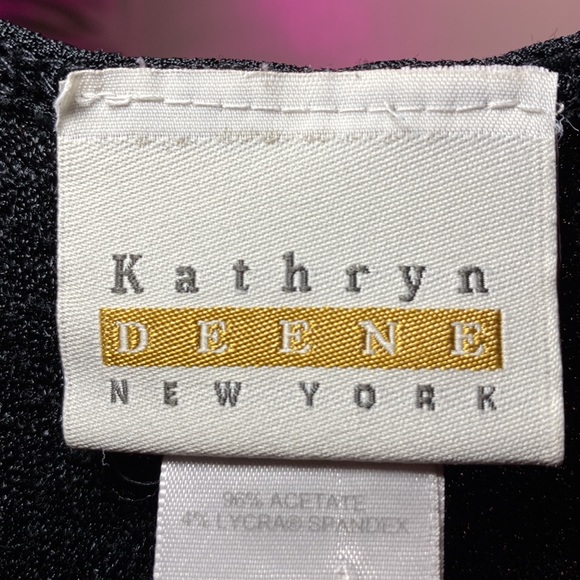 KATHRYN DEENE NEW YORK - BLACK SLEEVELESS KNEE LENGTH SHEATH DRESS - Picture 13 of 16